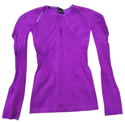 Pre-owned Pinko Wool T-shirt In Purple
