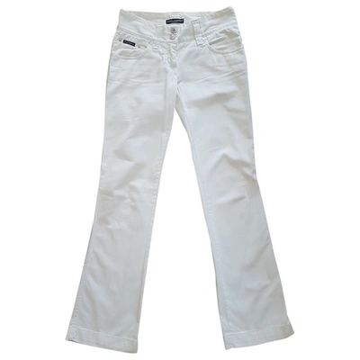 Pre-owned Dolce & Gabbana White Denim - Jeans Jeans