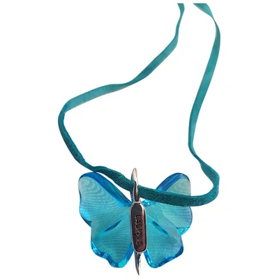 Pre-owned Lalique Turquoise Crystal Necklace