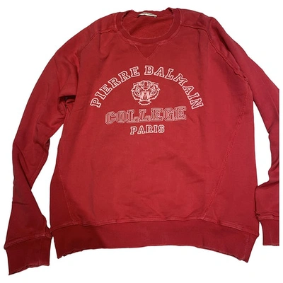 Pre-owned Pierre Balmain Red Cotton Knitwear & Sweatshirts