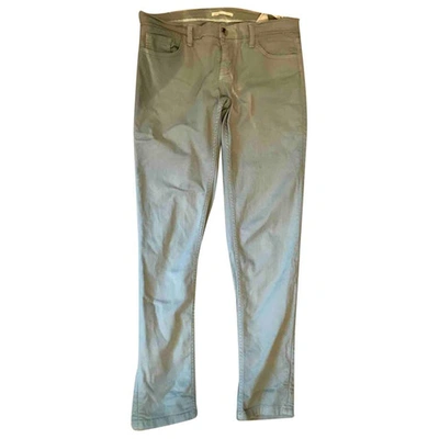 Pre-owned Maje Straight Trousers In Blue