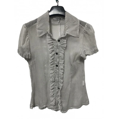 Pre-owned Hope Silk Blouse In White
