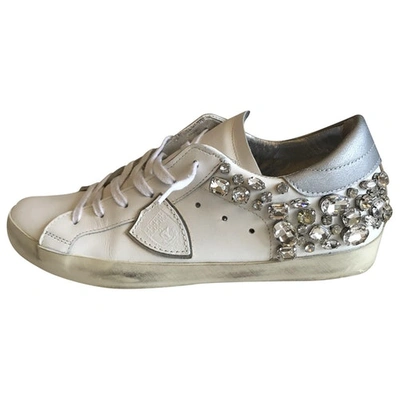 Pre-owned Philippe Model Leather Trainers In White