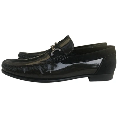 Pre-owned Dolce & Gabbana Patent Leather Flats In Anthracite