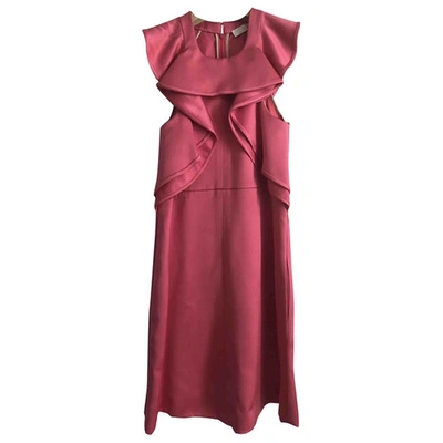 Pre-owned Chloé Silk Mid-length Dress In Pink