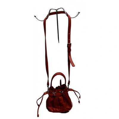 Pre-owned Alberta Ferretti Leather Crossbody Bag In Red