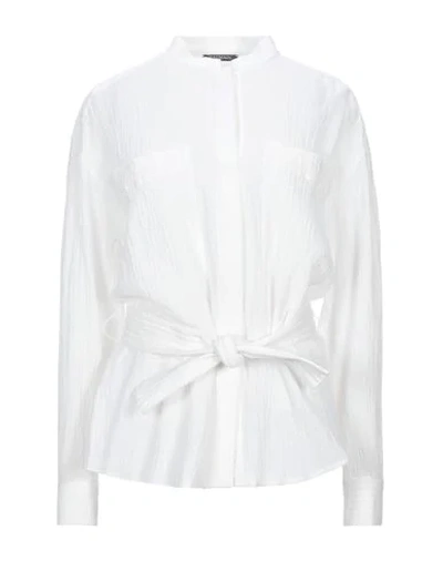 Balmain Solid Color Shirts & Blouses In White