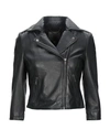 Muubaa Admiral Quilted Leather Biker Jacket In Black
