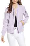 Levi's Ma-1 Satin Bomber Jacket In Lavender Thistle