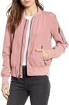 Levi's Ma-1 Satin Bomber Jacket In Rose