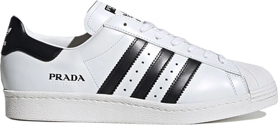 Pre-owned Adidas Originals  Superstar Prada White Black In Cloud White/core Black/cloud White