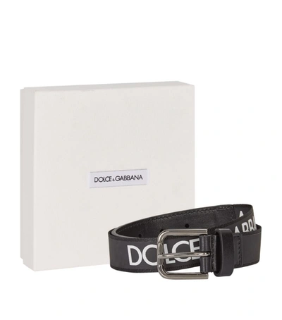 Dolce & Gabbana Kids Logo-embossed Belt In Black