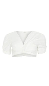 A.l.c Women's Ryan Puff-sleeve Cropped Top In White