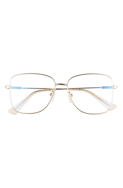 The Book Club Lol Eaters 57mm Blue Light Blocking Reading Glasses In Gold