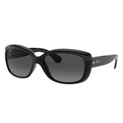 Ray Ban Jackie Ohh Sunglasses Black Frame Grey Lenses Polarized 58-17