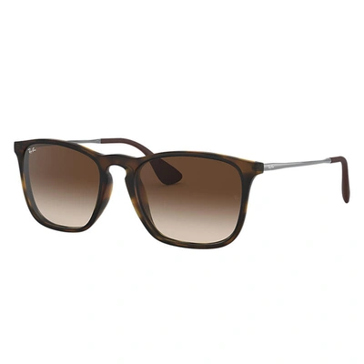 Ray Ban Chris Sunglasses Tortoise Frame Brown Lenses 54-18