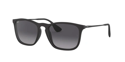 Ray Ban Chris Sunglasses Black Frame Grey Lenses 54-18 In Grey Gradient