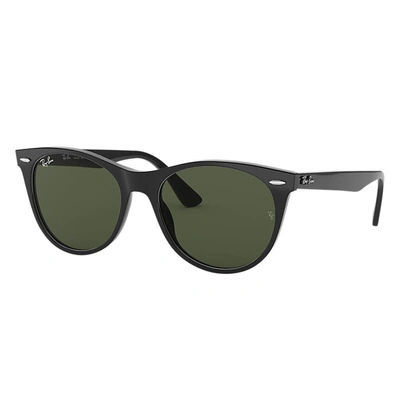 Ray Ban Wayfarer Ii Classic Sunglasses Black Frame Green Lenses 55-18