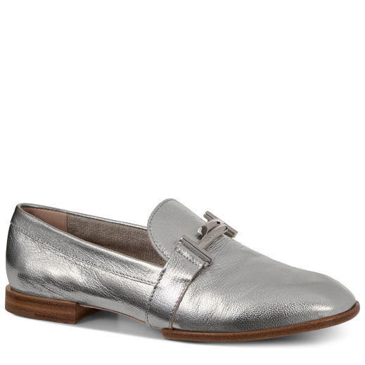 Tod's Loafers In Leather In Silver | ModeSens