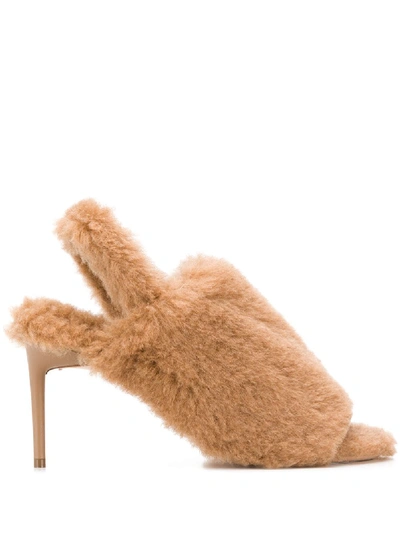 Max Mara Slingback 80mm Sandals In Brown