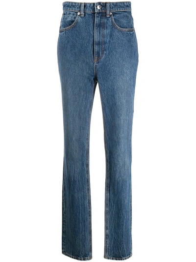 Alexander Wang High-waisted Slim Fit Jeans In Blue