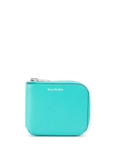 Acne Studios Compact Bifold Wallet Turquoise Blue