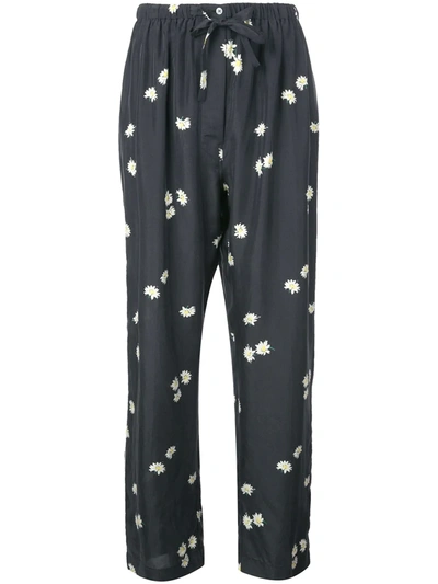 Marc Jacobs The Pyjama Black Printed Silk Trousers
