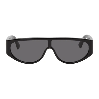 Bottega Veneta Black Mask Sunglasses In 001 Black