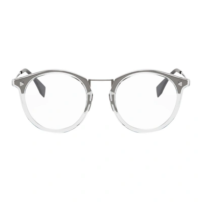 Fendi Transparent Round Glasses In 0v81 Dkrut