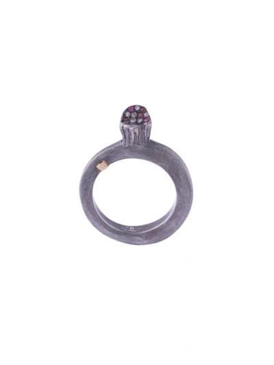Rosa Maria Woina Diamonds And Rubies Ring In Silver