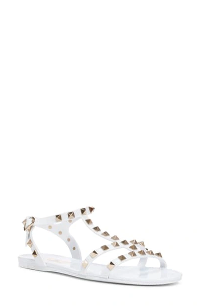 Valentino Garavani Women's Rockstud Jelly T Strap Sandals In White