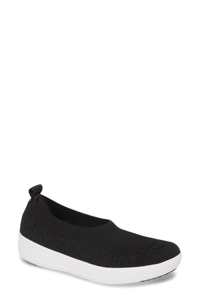 Fitflop Uberknit Slip-on Sneaker In Black