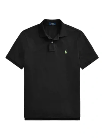 Polo Ralph Lauren Classic Fit Mesh Polo In Black Marled Heather