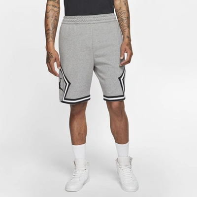 Jordan Jumpman Diamond Men's Fleece Shorts In Carbon Heather/white/black