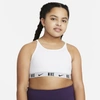 Nike Trophy Big Kids' (Girls') Sports Bra (Black/White) Plus Size  DB3710-010