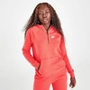 Nike Sportswear Essential Women's 1/4-zip Hoodie (chile Red) In Orange