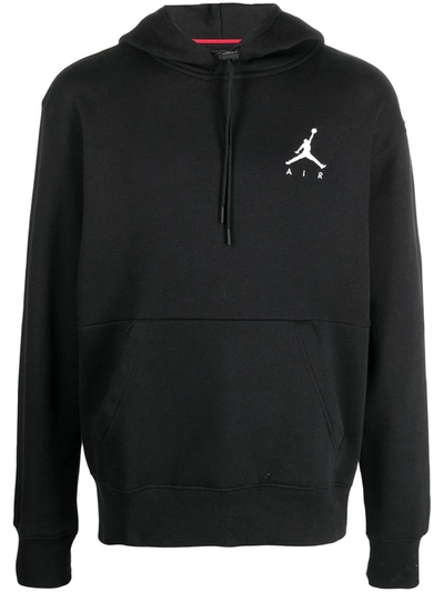 Jordan Jumpman Air Menâs Fleece Pullover Hoodie In Black/black/white