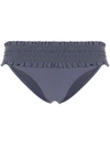 Tory Burch Costa Ruffle Bikini Bottoms In Dark Blue