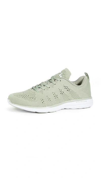 Apl Athletic Propulsion Labs Techloom Pro Running Sneakers In Pale Moss/white