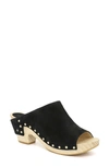 Etienne Aigner Yael Peep Toe Clog In Black Suede