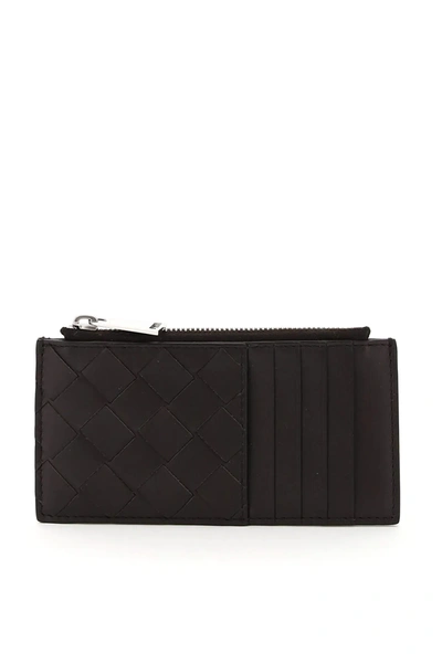 Bottega Veneta Woven Cardholder Pouch 15 In Brown