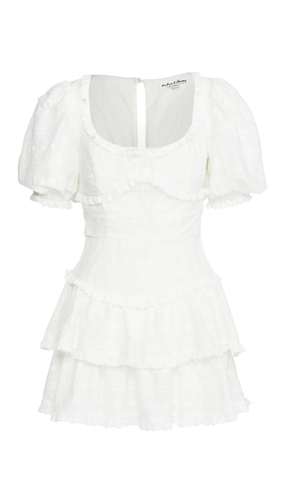 For Love & Lemons Iris Mini Dress In White
