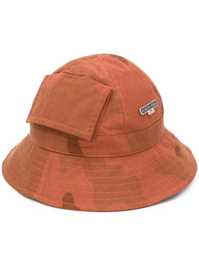 Marine Serre Regenerated Military Bucket Hat In Brown