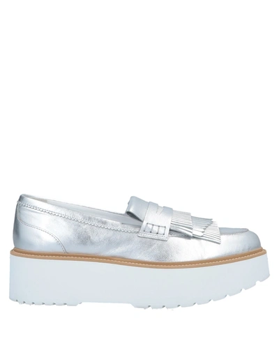 Hogan Loafers In Silver