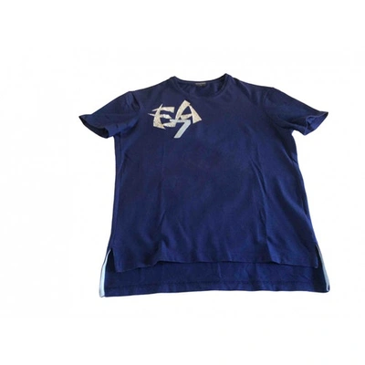 Pre-owned Emporio Armani Blue Cotton T-shirt