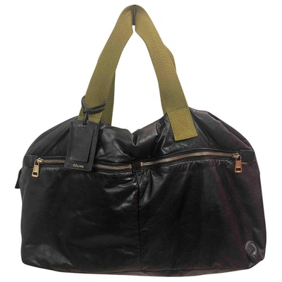 Pre-owned Celine Leather 24h Bag In Black