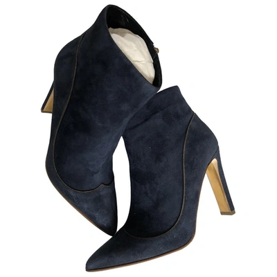 Pre-owned Rupert Sanderson Ankle Boots In Blue