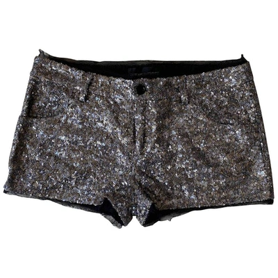 Pre-owned Zadig & Voltaire Silver Glitter Shorts