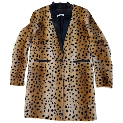 Pre-owned Sandro Multicolour Fur Coat