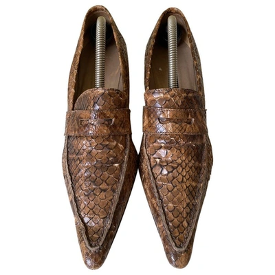Pre-owned Fratelli Rossetti Brown Alligator Flats